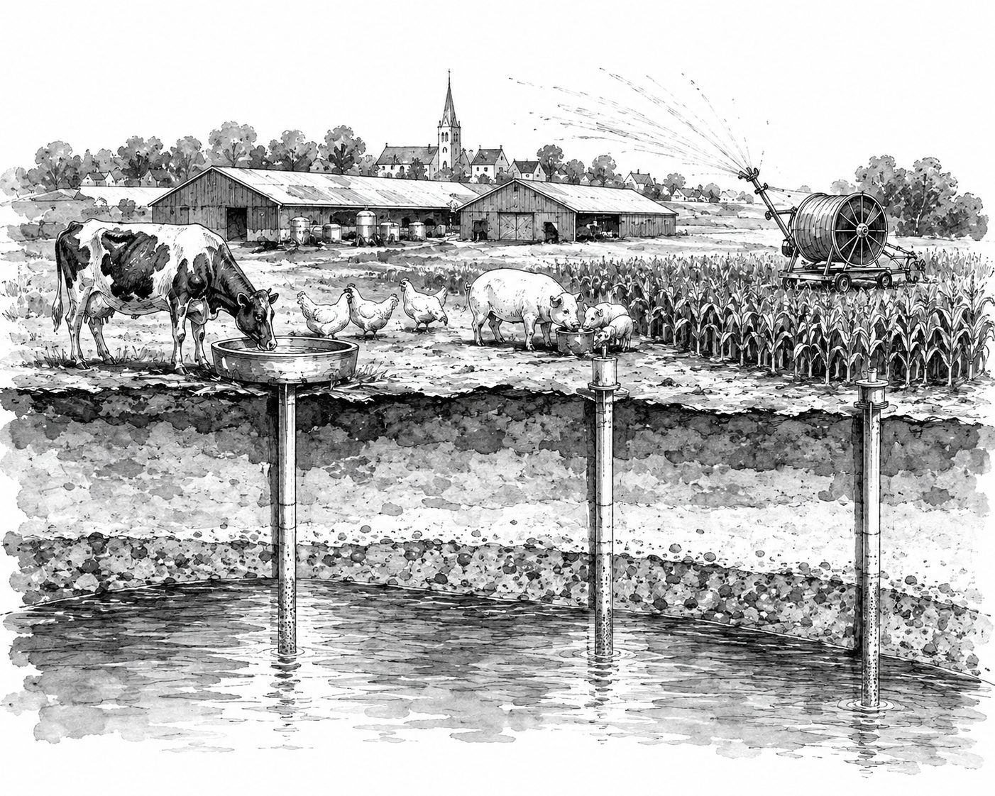 Terwijl iedereen over stikstof praat, zakt het grondwater stilletjes weg