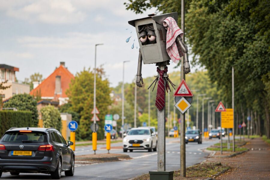 Flitspaal Stationsweg meldt zich overspannen: ‘Ik trek dit niet meer’